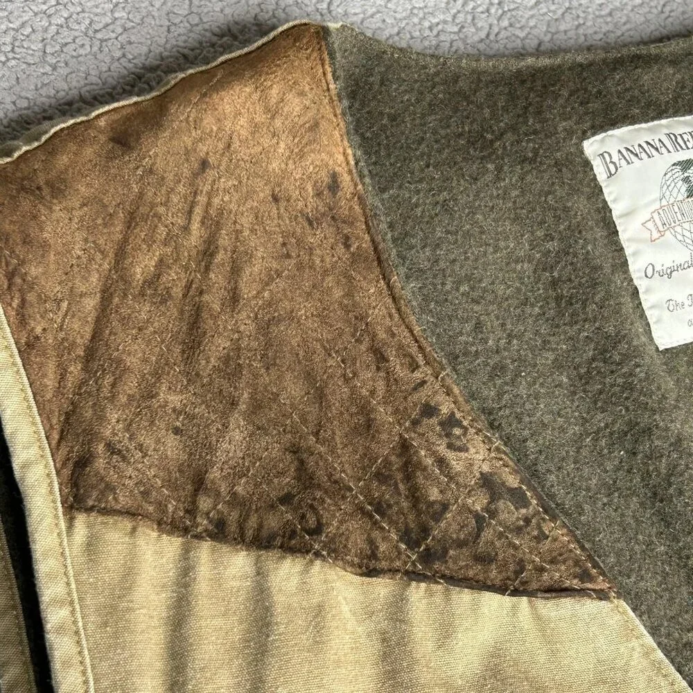 Banana Republic Khaki Brown Utility Field Vest Safari